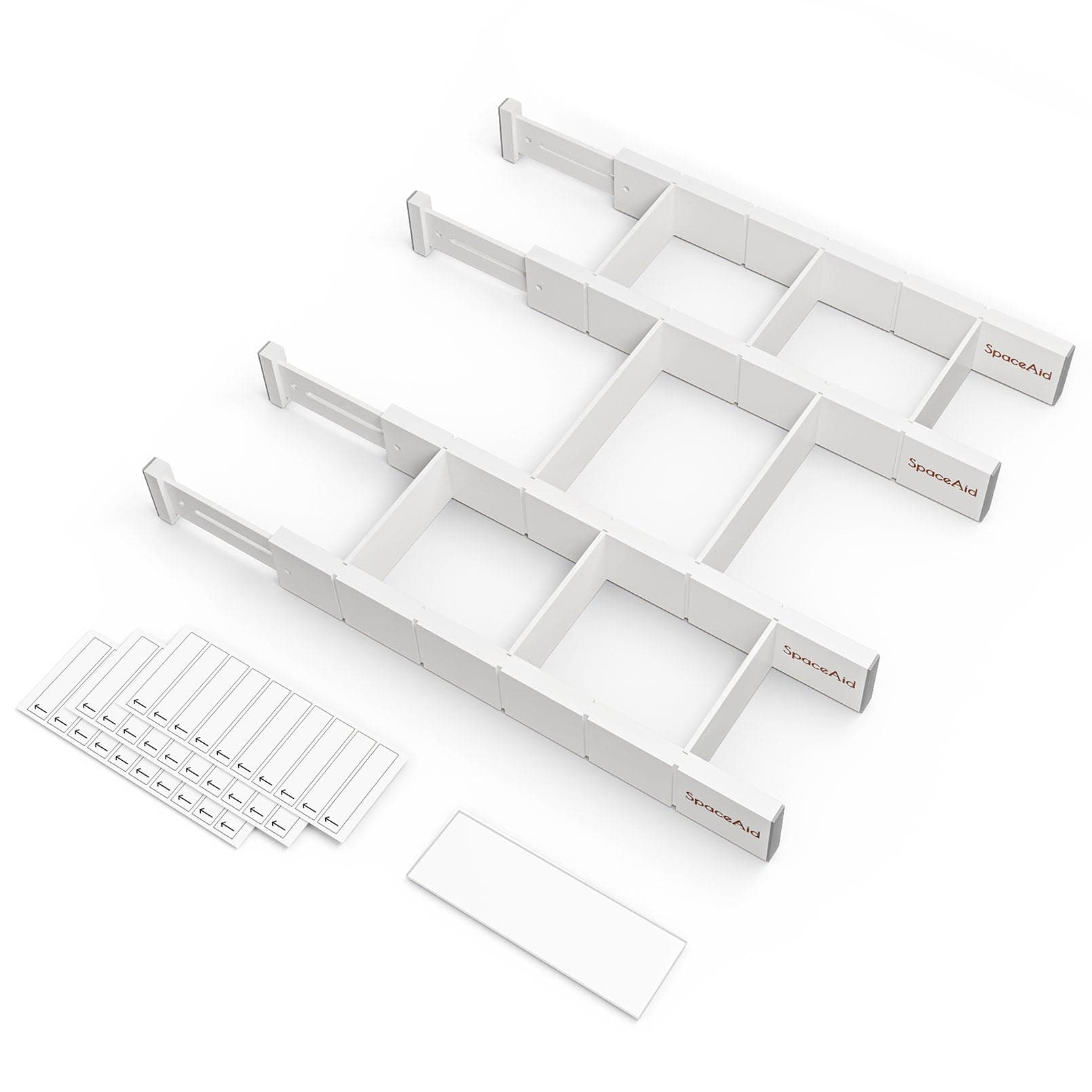 SpaceAid bamboo adjustable drawer dividers