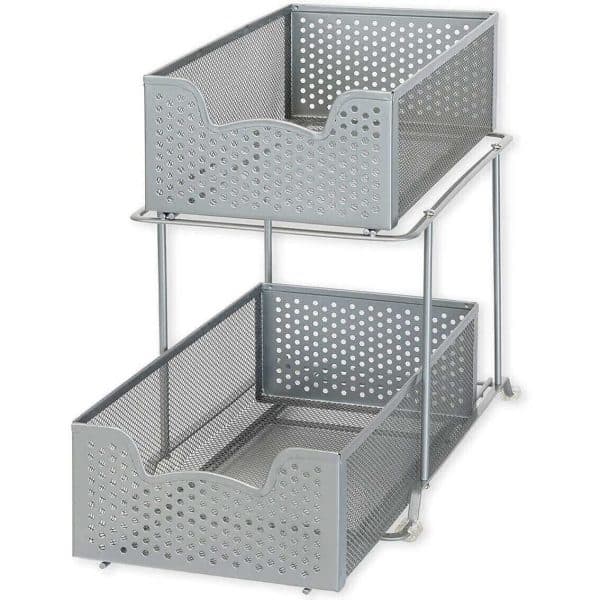 Simple Houseware pull out cabinet sliding basket organizer